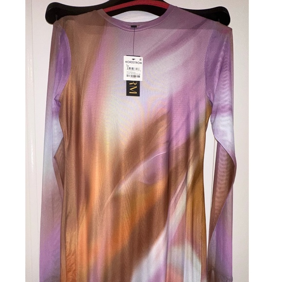 AFRM Didi Maxi Dress Lilac Watercolor NWT Size L - Picture 5 of 8